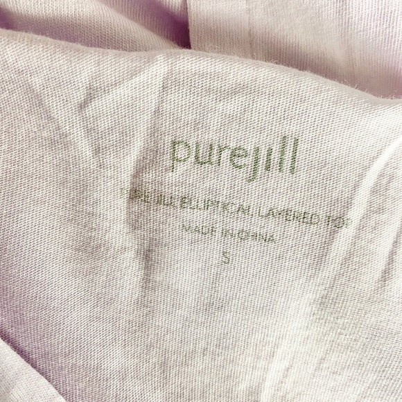 J.Jill Pure Jill tiered split back modal yoga active lavender size S loungewear - Picture 3 of 4